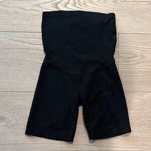 Beyond yoga maternity Black High-Waist Biker Shorts